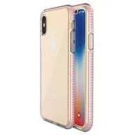 Etui i futerały do telefonów - Etui Spring Clear TPU do Apple iPhone XS/iPhone X - Slabo Pink KP8665 - miniaturka - grafika 1
