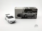 Samochody i pojazdy dla dzieci - POP RACE PR64-0052 Nissan Skyline GTR GT-R Nismo 400R White PR640052 - miniaturka - grafika 1