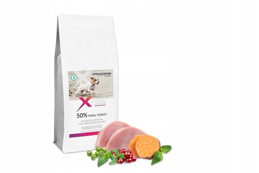 X-DOG ADULT L/XL INDYK BATATY I ŻURAWINA 2KG