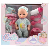 Lalki dla dziewczynek - LALKA JAK ŻYWA BOBAS NIEMOWLAK NOWORODEK W ŚPIOSZKACH 25CM - miniaturka - grafika 1