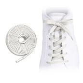 Akcesoria obuwnicze - Sznurówki płaskie 7 mm Biały 120 cm - miniaturka - grafika 1