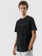 Koszulki męskie - T-shirt męski, czarny, 4F - miniaturka - grafika 1