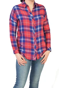 WRANGLER BOYFRIEND SHIRT LOLLIPOP RED KOSZULA - Koszule damskie - miniaturka - grafika 1