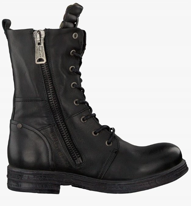 Replay Buty Damskie Botki Skórzane Czarne Zamek 40 Jrb