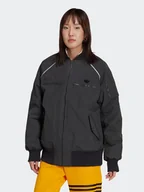 Kurtki damskie - adidas Kurtka bomber HK5233 Szary Oversize - miniaturka - grafika 1