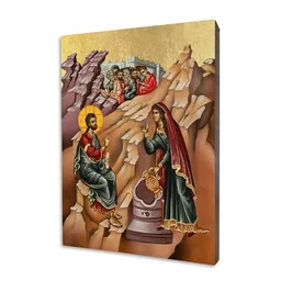 Ikona religijna-Jezus i Samarytanka - Ikony i obrazy sakralne - miniaturka - grafika 1