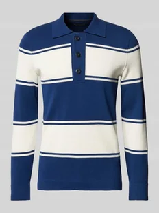 Bluzka w stylu rugby o kroju regular fit z czystej bawełny z lekką dzianiną milano - Swetry męskie - miniaturka - grafika 1