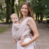 Chusty do noszenia dzieci - Chusta tkana Zaffiro Be Close - Rome: Beige 4.6m. U - miniaturka - grafika 1