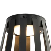 Lampy stojące - QAZQA Lampa stołowa zewnętrzna czarna w tym LED 3-stopniowy ściemniacz słoneczny i ładowalny - Penny - miniaturka - grafika 1