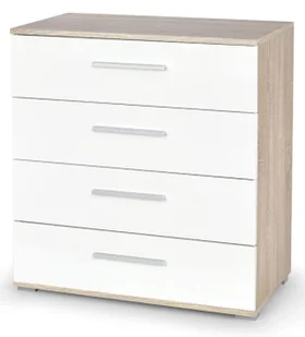 Minimalistyczna komoda Kaloe C4 - biała + dąb sonoma - Inne meble do salonu - miniaturka - grafika 1