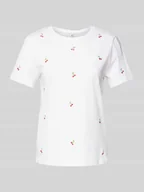 Koszulki i topy damskie - T-shirt o kroju regular fit z czystej bawełny model ‘KETTY LIFE’ - miniaturka - grafika 1