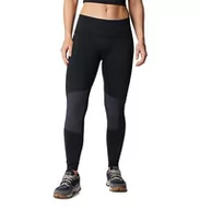 Spodnie sportowe damskie - Columbia Damskie plecy piękne ciepłe hybrydowe legginsy spodnie do jogi legginsy, czarne, S/R, Czarny, S - miniaturka - grafika 1