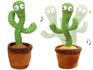 Zabawki interaktywne dla dzieci - ŚPIEWAJĄCY KAKTUS TAŃCZĄCY MÓWI POWTARZA ŚWIECI GRA ZABAWKA INTERAKTYWNA - miniaturka - grafika 1