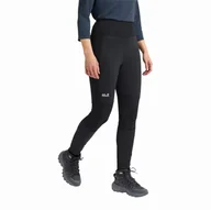 Spodnie sportowe damskie - Damskie legginsy ocieplane Jack Wolfskin HIKE WITH ME TIGHTS W black - XS - miniaturka - grafika 1