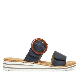 Klapki Rieker V0692-14 Granatowy - Klapki i japonki damskie - miniaturka - grafika 1