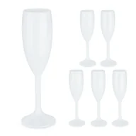 Kieliszki - relaxdays kieliszki do szampana plastikowe zestaw 6 sztuk - miniaturka - grafika 1