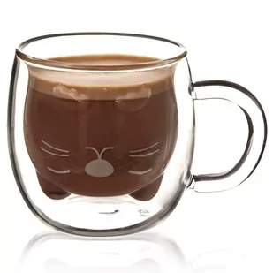 Orion Szklanka Termiczna Z Podwójną Ścianką Kotek 270 Ml - Szklanki - miniaturka - grafika 1