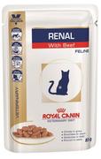 Mokra karma dla kotów - Royal Canin weterynaria Renal with Beef 24x85g saszetka 16608-uniw - miniaturka - grafika 1