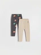 Spodenki dla niemowląt - Reserved - Legginsy LOONEY TUNES 2 pack - ciemnoszary - miniaturka - grafika 1