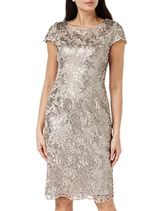 Gina Bacconi Damska cekinowa haftowana sukienka koktajlowa, taupe, 10, brązowy (taupe), 36 - Sukienki - miniaturka - grafika 1