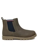 Buty dla chłopców - Tommy Hilfiger Trzewiki T1X5-33700-0124 S Zielony - miniaturka - grafika 1