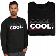 Bluzy męskie - BLUZA Z NADRUKIEM GRAFIKA RÓŻNE WZORY CZARNA M - miniaturka - grafika 1