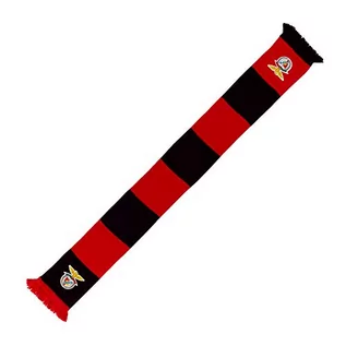 Apaszki i szaliki damskie - Benfica Benfica SL podwójny szalik w paski, unisex dla dorosłych, czarny/czerwony, jeden rozmiar LJ00428 - grafika 1
