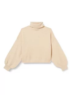 NAEMI Damski sweter z golfem 25825303-NA01, beżowy, XL/XXL, beżowy, XL-XXL - Swetry damskie - miniaturka - grafika 1