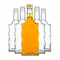 Domowy wyrób alkoholu - 5x BUTELKA SZKLANA FALA na NALEWKI WINO SOK LIKIERY BIMBER 500 ml 0,5 L - miniaturka - grafika 1