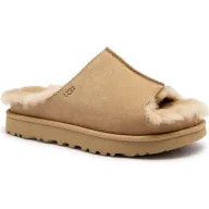 Klapki i japonki damskie - UGG Skórzane obuwie domowe Greenport z dodatkiem wełny - miniaturka - grafika 1