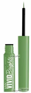 NYX Professional Makeup - VIVID BRIGHTS - MATTE LIQUID EYELINER - Matowy tusz do kresek z pędzelkiem - 2 ml - 02 - GHOSTED GREEN - Eyelinery - miniaturka - grafika 1