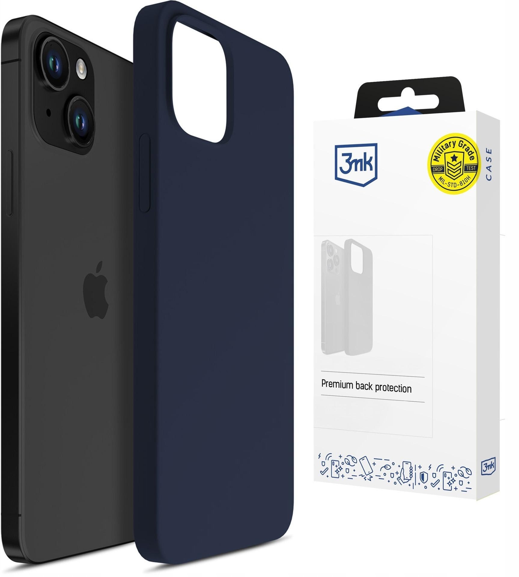 3MK Apple iPhone 15 - 3mk Hardy Mellow Case Dark Blue