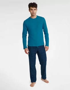 Piżamy męskie - Henderson Unusual 40947-55X Niebieska piżama męska - grafika 1