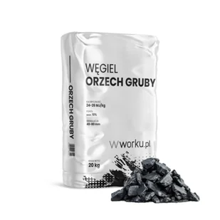 Węgiel orzech gruby 20 kg 24-26 MJ/kg - Materiały opałowe - miniaturka - grafika 1