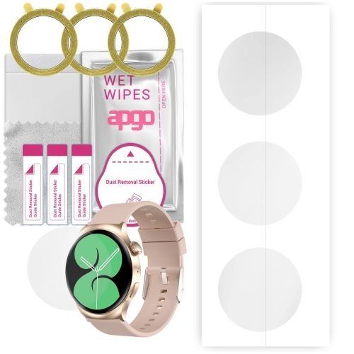 3x folia ochronna hydrożelowa do Kello DX4 PRO - apgo Smartwatch Hydrogel Protection Ochrona na ekran smartwatcha
