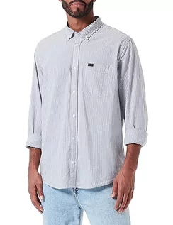 Koszule męskie - Lee Męska koszula zapinana na guziki, beżowy, L - grafika 1