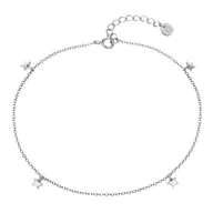 Bransoletki - Glanzstücke München Srebrna bransoletka na stopę Gwiazda srebro wysokiej próby różowe złoto Bransoletki na nogę 1 ct Damski - miniaturka - grafika 1