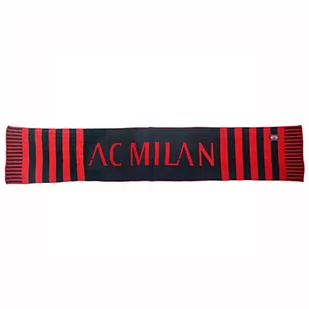 0901N|#Ac Milan Szalik żakardowy z logo żakardowym, dla mężczyzn, czerwono-czarny, L - Apaszki i szaliki męskie - miniaturka - grafika 1