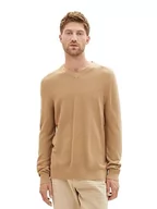 Swetry męskie - TOM TAILOR sweter męski, 32722 - Beach Sand Melange, XL - miniaturka - grafika 1