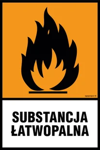 LB006 SUBSTANCJA ŁATWOPALNA, PN - PŁYTA PCV 1MM; (100X150MM) - Systemy ekspozycyjne i znaki informacyjne - miniaturka - grafika 1