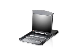 Aten Konsola KVM over IP KL1508AIN-AXA-AG 1-lokalny/zdalny dostęp 8-portowa Kat 5 Dual Rail 19" LCD z portem Daisy-Chain KL1508AIN-AXA-AG - Adaptery i przejściówki - miniaturka - grafika 1