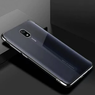 Clear Color case żelowy pokrowiec etui z metaliczną ramką Xiaomi Redmi 8A czarny - Etui i futerały do telefonów - miniaturka - grafika 2