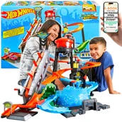 Zabawki konstrukcyjne - DUŻY ZESTAW HOT WHEELS Myjnia Samochodowa z Krokodylem AUTKO TOR WYŚCIGOWY DLA DZIECKA SYNA NA ŚWIĘTA + EBOOK-1 - miniaturka - grafika 1