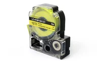 Taśmy do drukarek barwiące - Taśma JetWorld Czarny na Fluorescencyjnym Żółtym Zamiennik Epson 12mm x 5m LC-4YBF (LC4YBF, SK12Y) - miniaturka - grafika 1