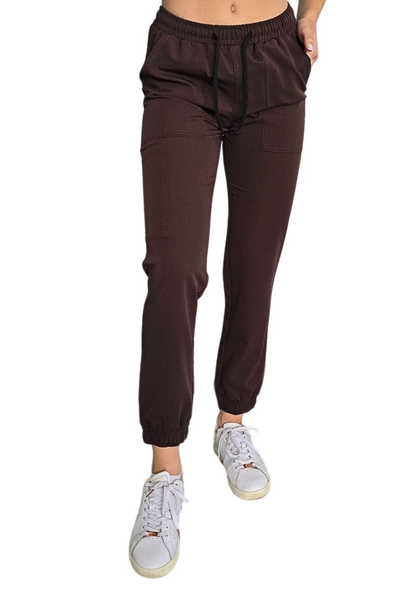 Joggery medyczne czekoladowe casual premium roz. XS