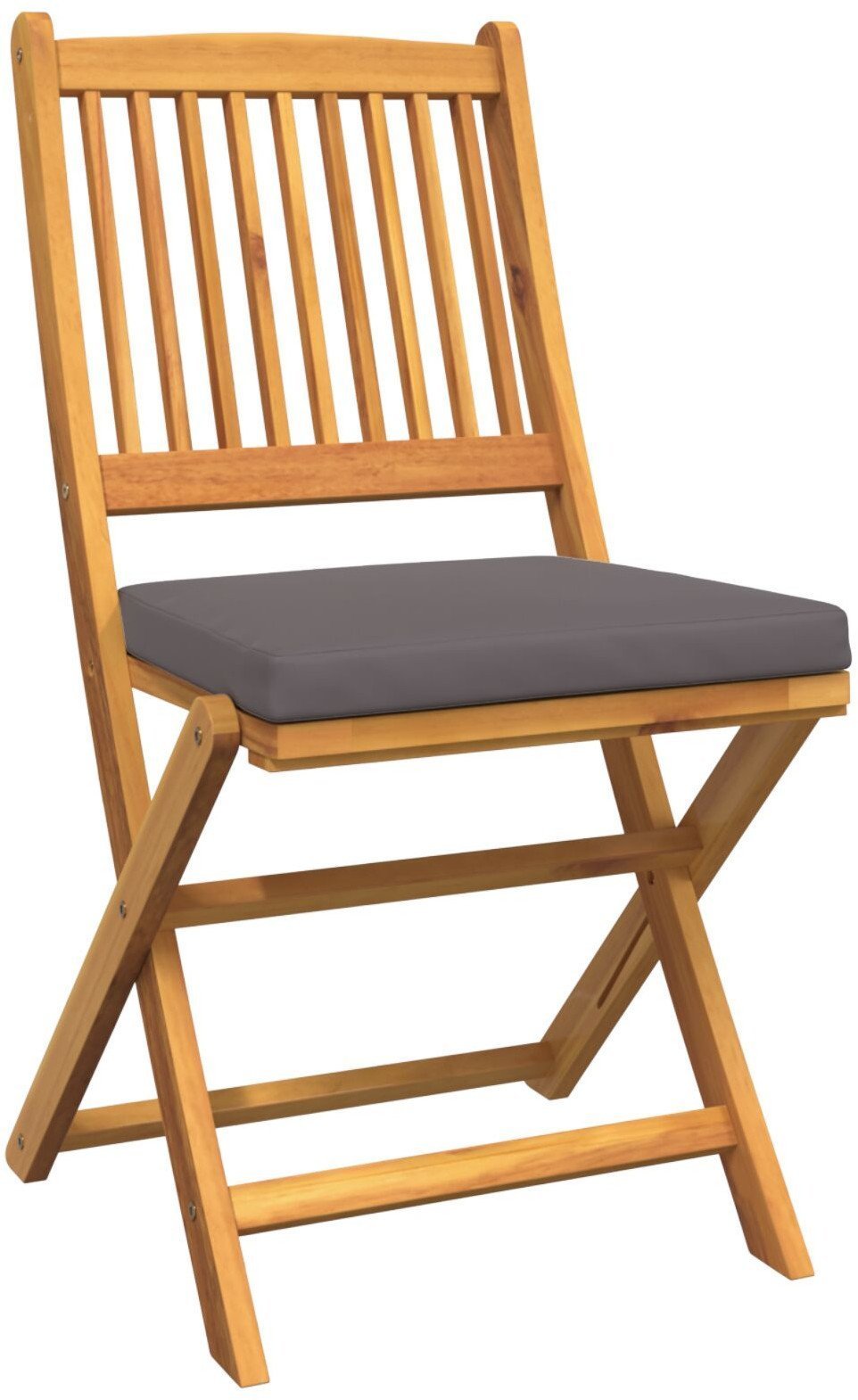 vidaXL Fotel Ogrodowy Zestaw 3 Ciemnoszary Lite drewno akacjowe Średni