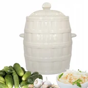 Beczki - Beczka do kiszenia kapusty ogórków kamionkowa z pokrywką KRYSTYNKA 3,2 l - miniaturka - grafika 1