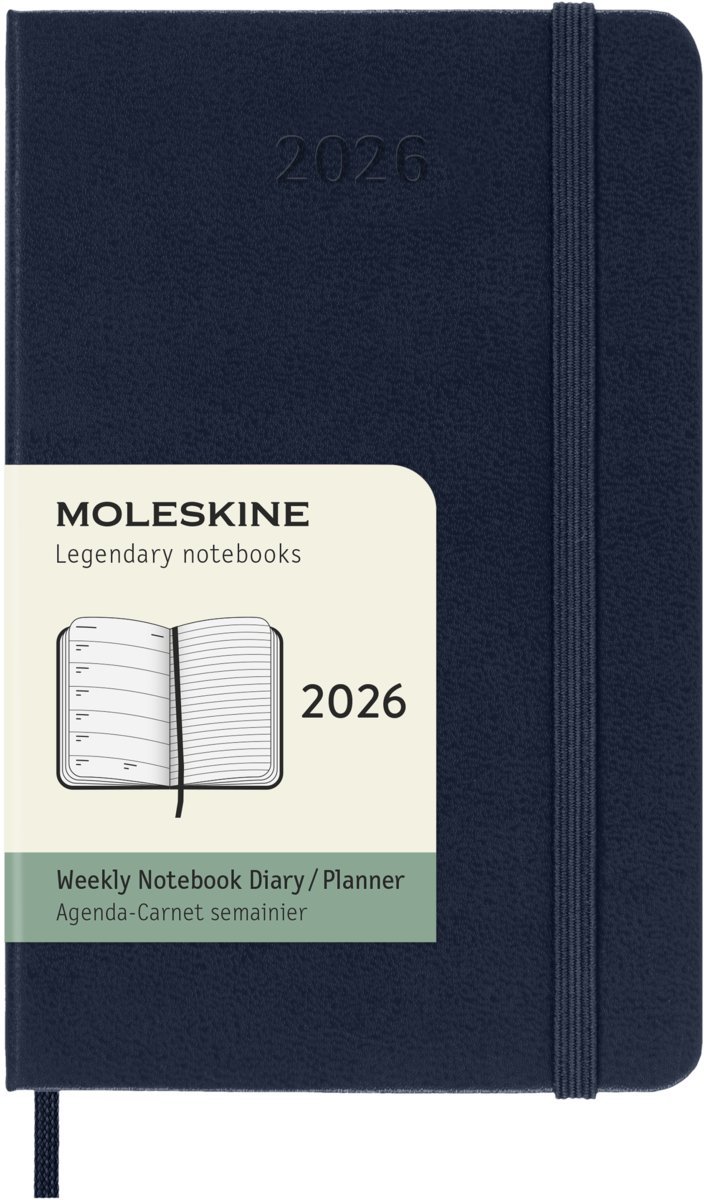 MOLESKINE kalendarz 2026 GRANATOWY POCKET WEEKLY HARD TYGODNIOWY (9x14)