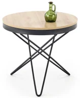 Ławy i stoliki kawowe - Okrągły nowoczesny stolik kawowy naturalny + czarny H7-P43 - miniaturka - grafika 1