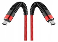 Kable USB - Kabel Szybki USB PD TYP C 1 m czerwony 60W Nylon HQ Przewód do szybkiego ładowania Telefonu Mocny USBC Typu - miniaturka - grafika 1